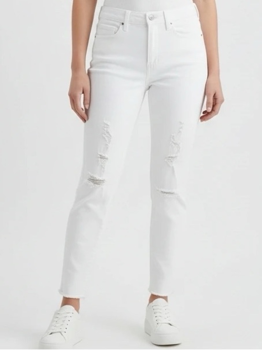 Madewell High Rise White Jeans